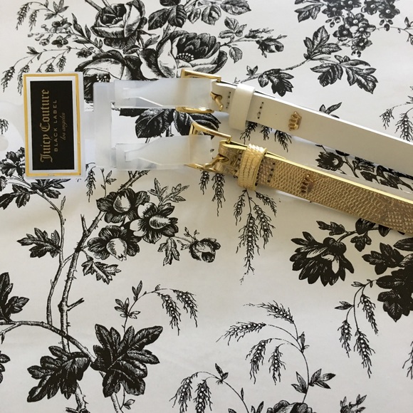 Juicy Couture Black Label Skinny Belt Set of Two - Picture 5 of 7